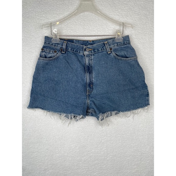 Levi's Pants - Levis 550 Vintage High Rise Relaxed Fit Cutoff Denim Shorts Blue Womens 30